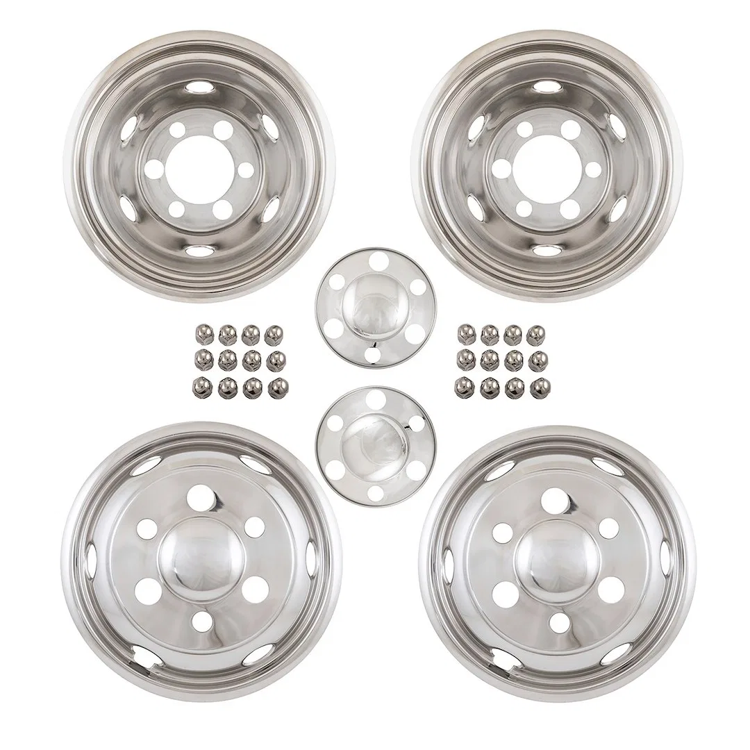 IWCN195I90 – COAST2COAST Wheel Simulator, Fits 19-1/2 Inch Dual Rear Steel Wheels Front And Rear Polished Stainless S...